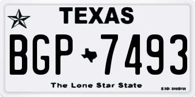 TX license plate BGP7493
