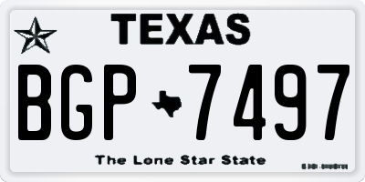 TX license plate BGP7497