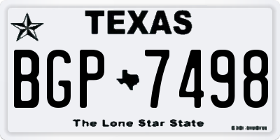 TX license plate BGP7498