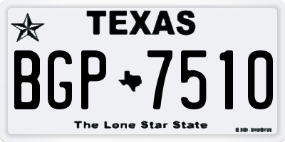 TX license plate BGP7510