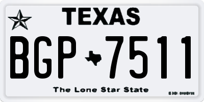 TX license plate BGP7511