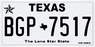 TX license plate BGP7517