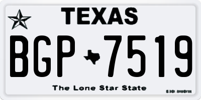 TX license plate BGP7519