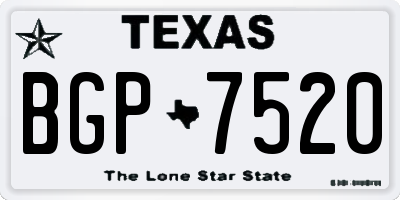 TX license plate BGP7520