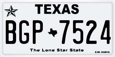 TX license plate BGP7524