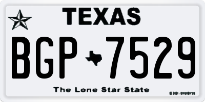 TX license plate BGP7529