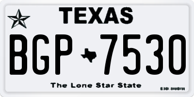 TX license plate BGP7530