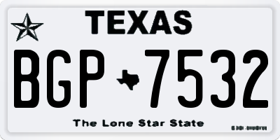 TX license plate BGP7532