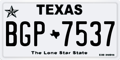 TX license plate BGP7537