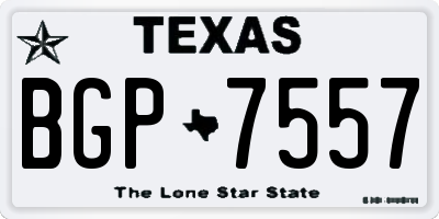 TX license plate BGP7557