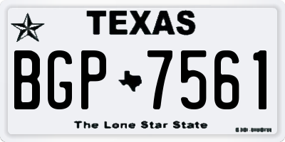 TX license plate BGP7561