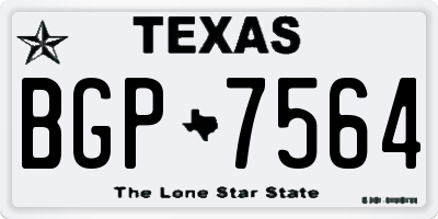TX license plate BGP7564