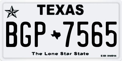 TX license plate BGP7565
