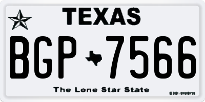 TX license plate BGP7566