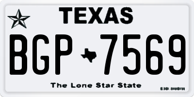 TX license plate BGP7569