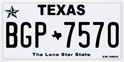 TX license plate BGP7570