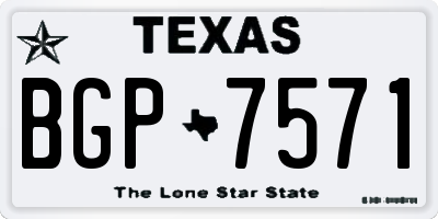 TX license plate BGP7571