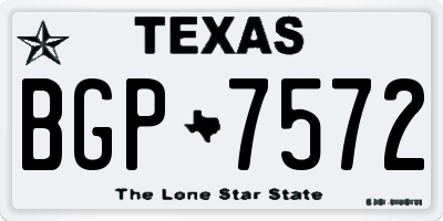 TX license plate BGP7572