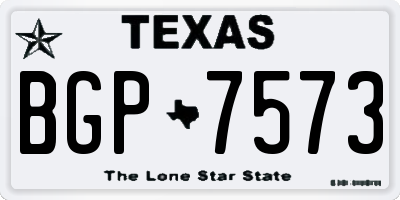 TX license plate BGP7573