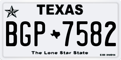 TX license plate BGP7582