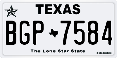 TX license plate BGP7584