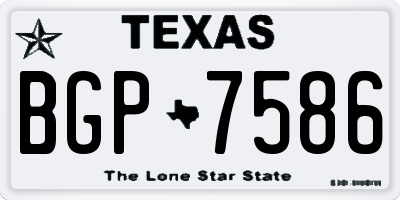 TX license plate BGP7586