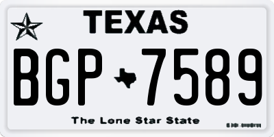 TX license plate BGP7589