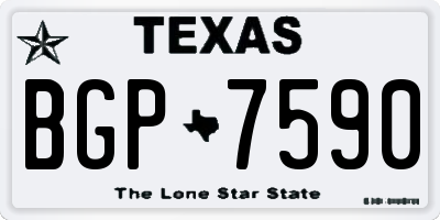 TX license plate BGP7590