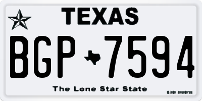 TX license plate BGP7594