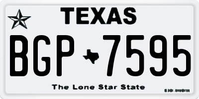 TX license plate BGP7595