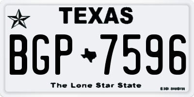 TX license plate BGP7596
