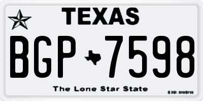 TX license plate BGP7598