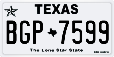 TX license plate BGP7599
