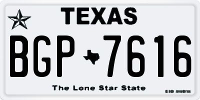 TX license plate BGP7616