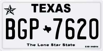 TX license plate BGP7620