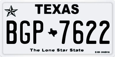 TX license plate BGP7622