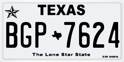 TX license plate BGP7624