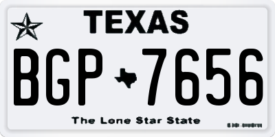 TX license plate BGP7656