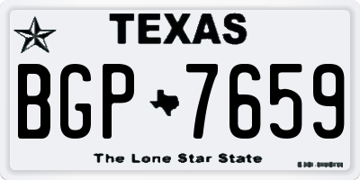 TX license plate BGP7659