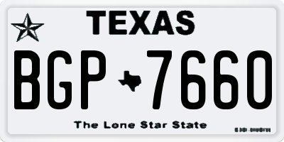 TX license plate BGP7660