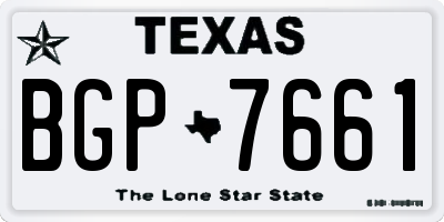 TX license plate BGP7661