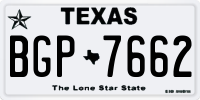 TX license plate BGP7662
