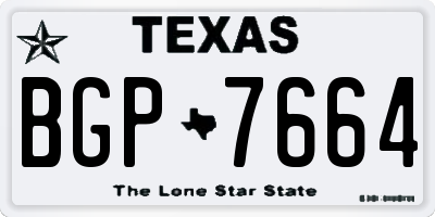 TX license plate BGP7664