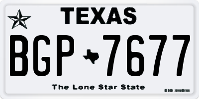 TX license plate BGP7677