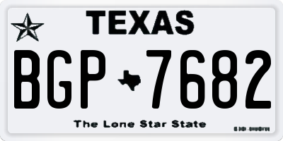 TX license plate BGP7682