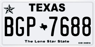 TX license plate BGP7688