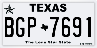 TX license plate BGP7691