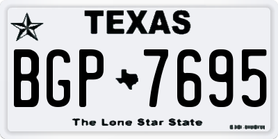 TX license plate BGP7695
