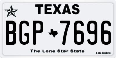 TX license plate BGP7696