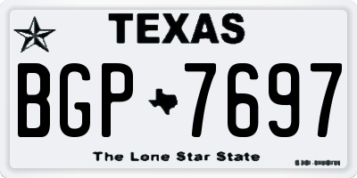 TX license plate BGP7697